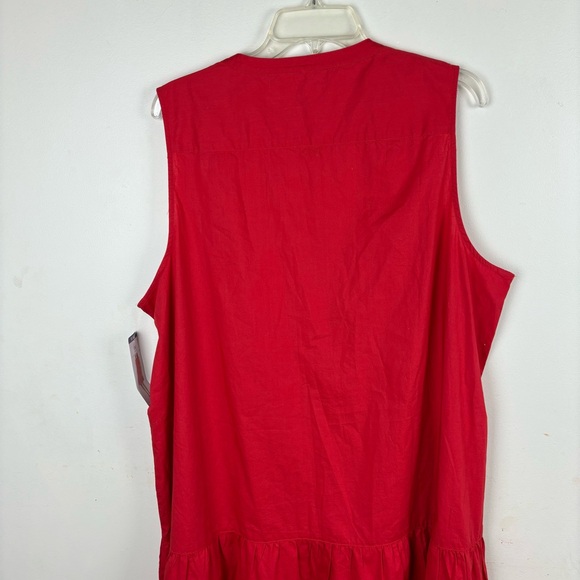 Joie-Limited Edition-sleeveless tiered mini dress in cayenne red-woman’s XXL-NWT - Picture 5 of 14